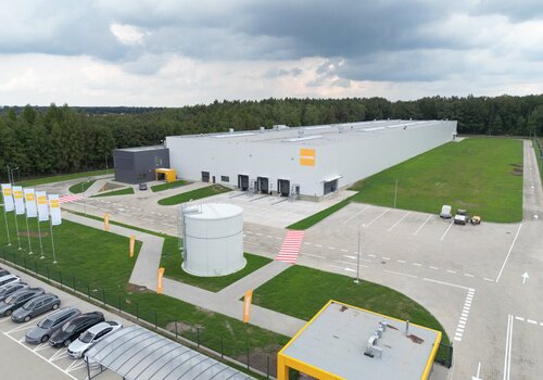 Schiedel Steel chimney plant in Okup Wielki - Bird's-eye view