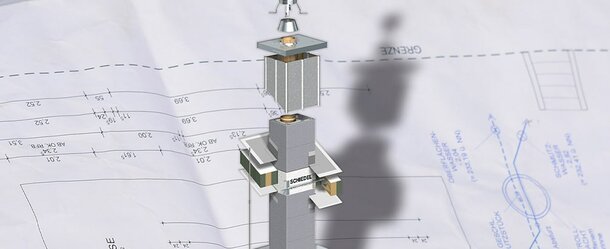 Steel project construction area