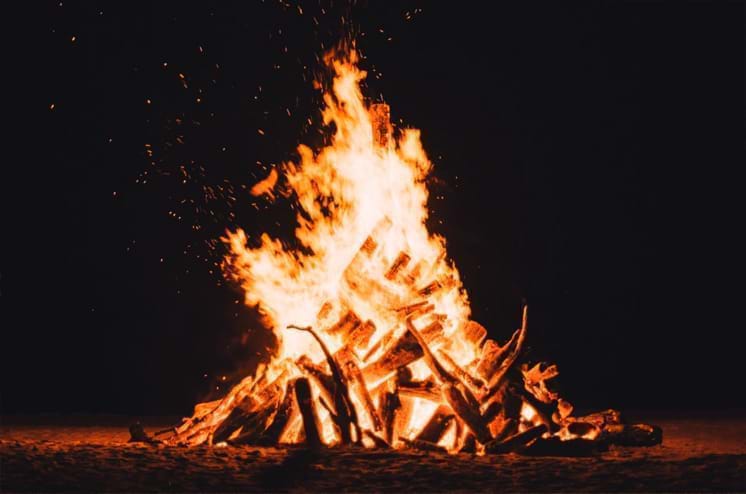 Large bonfire